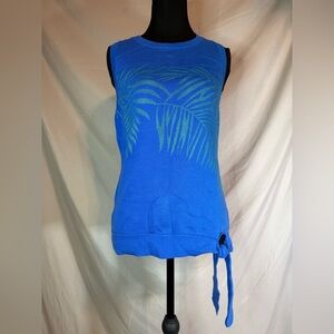Tommy Bahama Women’s Blue Tie-Hem Ribbed Tank Top 🌊🌴